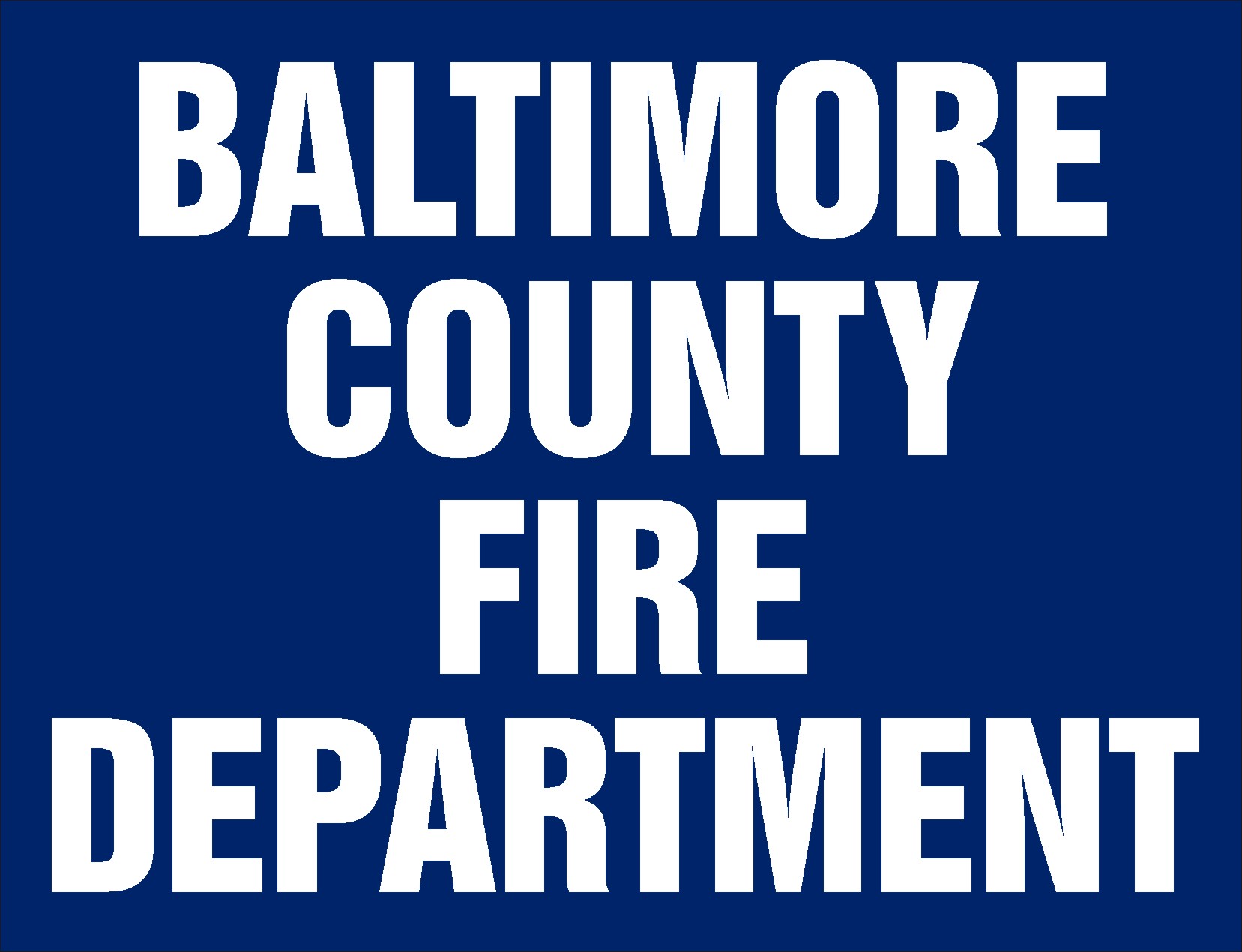 2" Baltimore County Fire Department back